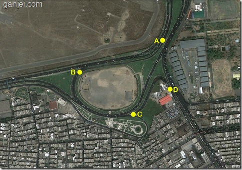 نقشه هوایی میدان فتح تهران